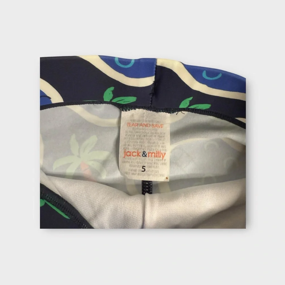Jack & Milly Pool Palm Tree Pattern Swim Trunks